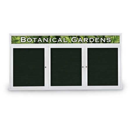 United Visual Products Indoor Enclosed Combo Board, 42"x32", Gold Frame/Green & Amethyst UVCB4232G-GREEN-AMETHY